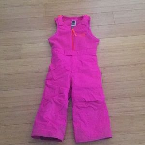 North Face Girls Snow Bib Covers sz 2T